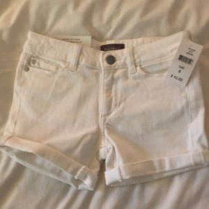 White denim shorts size 8